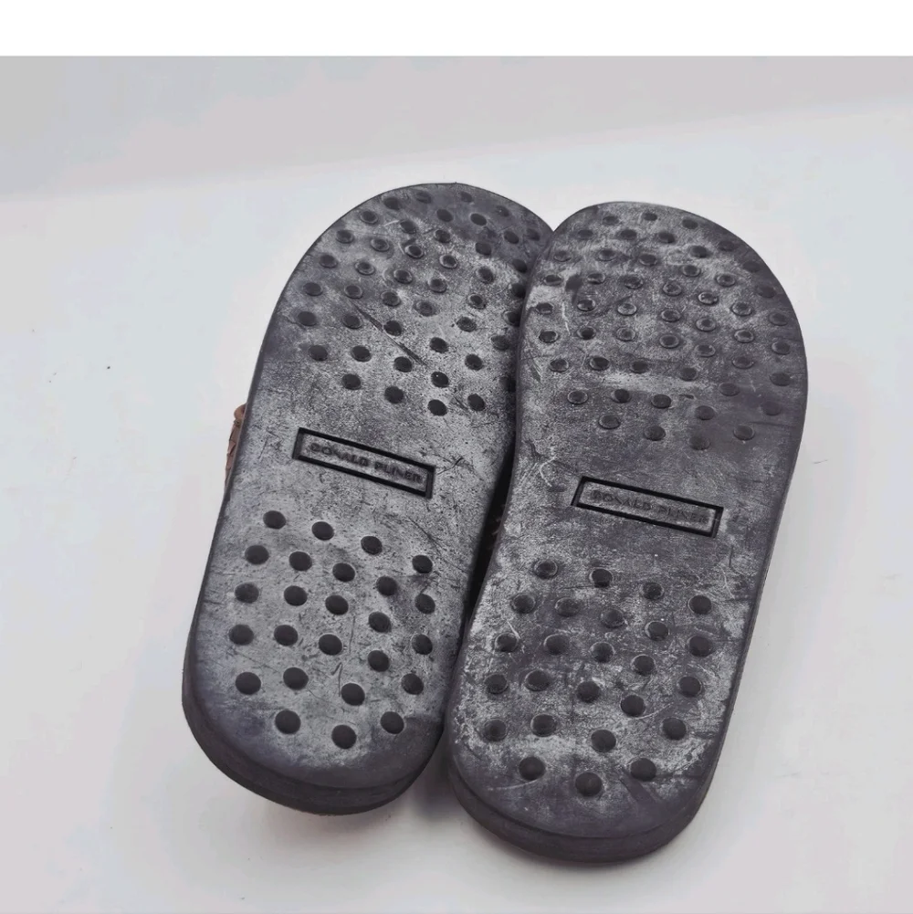 Donald J Pliner Palmer Calf Leather Flip-Flops Saddle/Cognac Size 12M NWOB